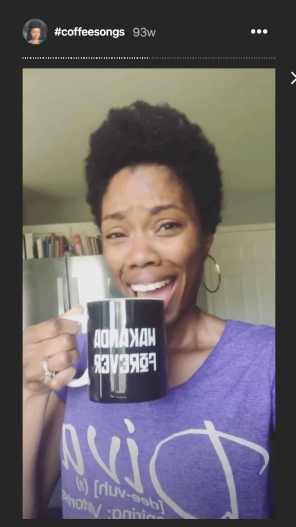 Instagram Engagement Done Right: Amiyrah Martin greets her community daily with her coffee songs on InstaStories